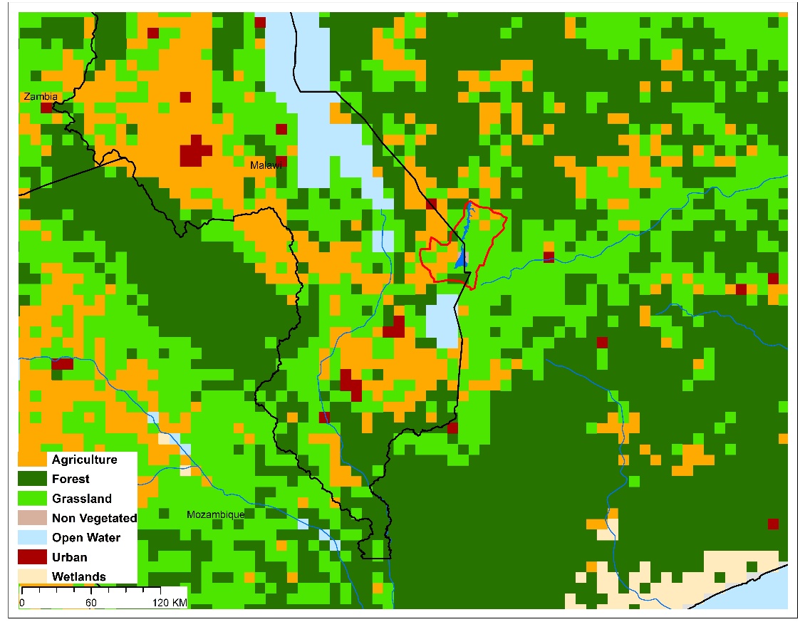 (a)Lake Chiuta basin and associated  transboundary water systems