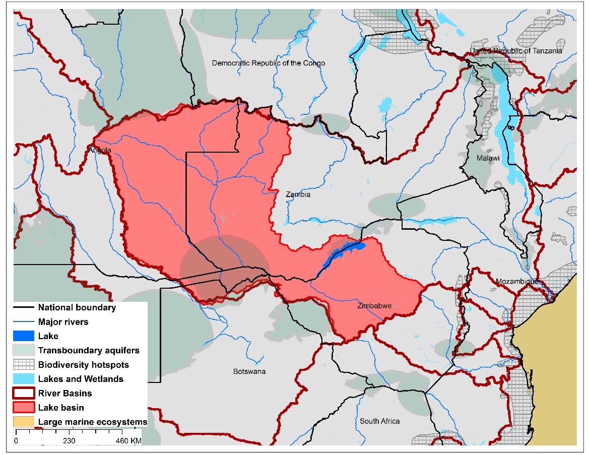 (a)Lake Kariba basin and associated  transboundary water systems