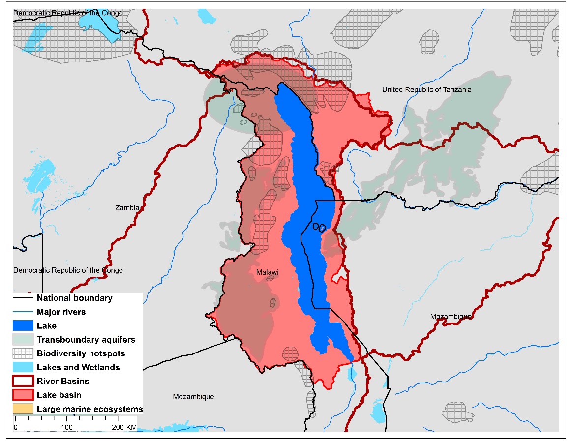 (a)Lake Malawi/Nyasa basin and associated  transboundary water systems