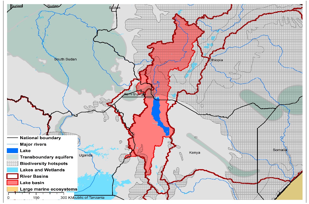 (a)Lake Turkana basin and associated  transboundary water systems