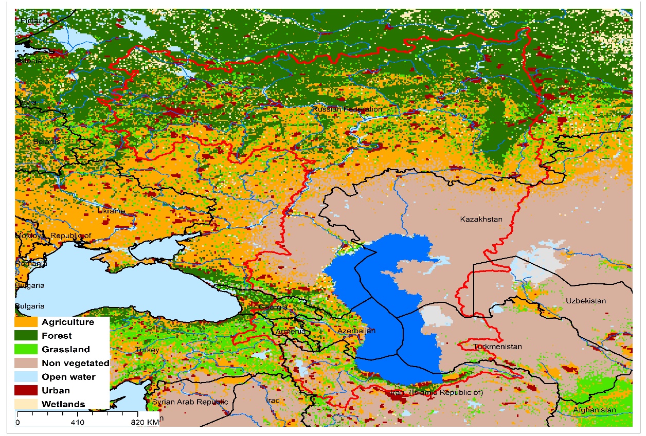 (a)Caspian Sea basin and associated  transboundary water systems