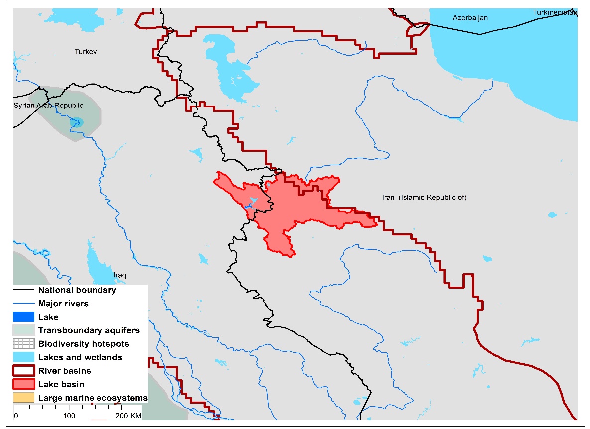 (a)Lake Darbandikhan basin and associated  transboundary water systems