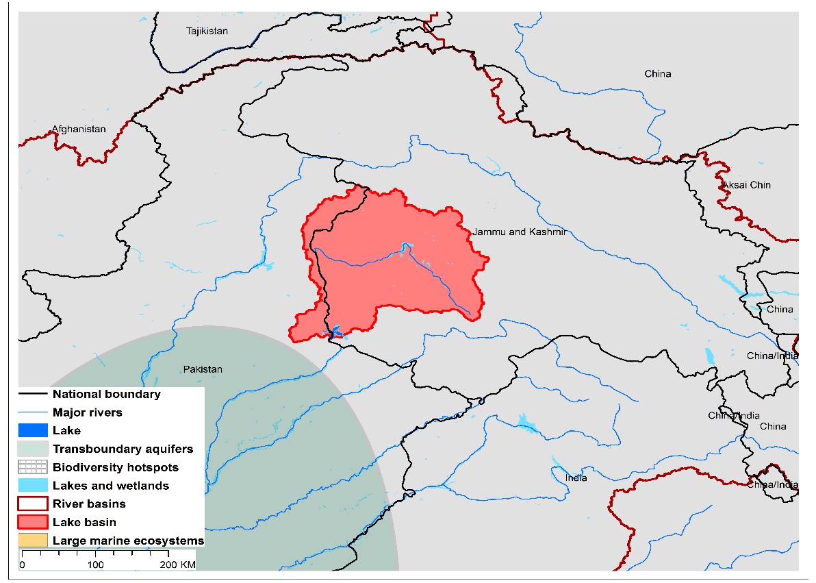 (a)Lake Mangla basin and associated  transboundary water systems