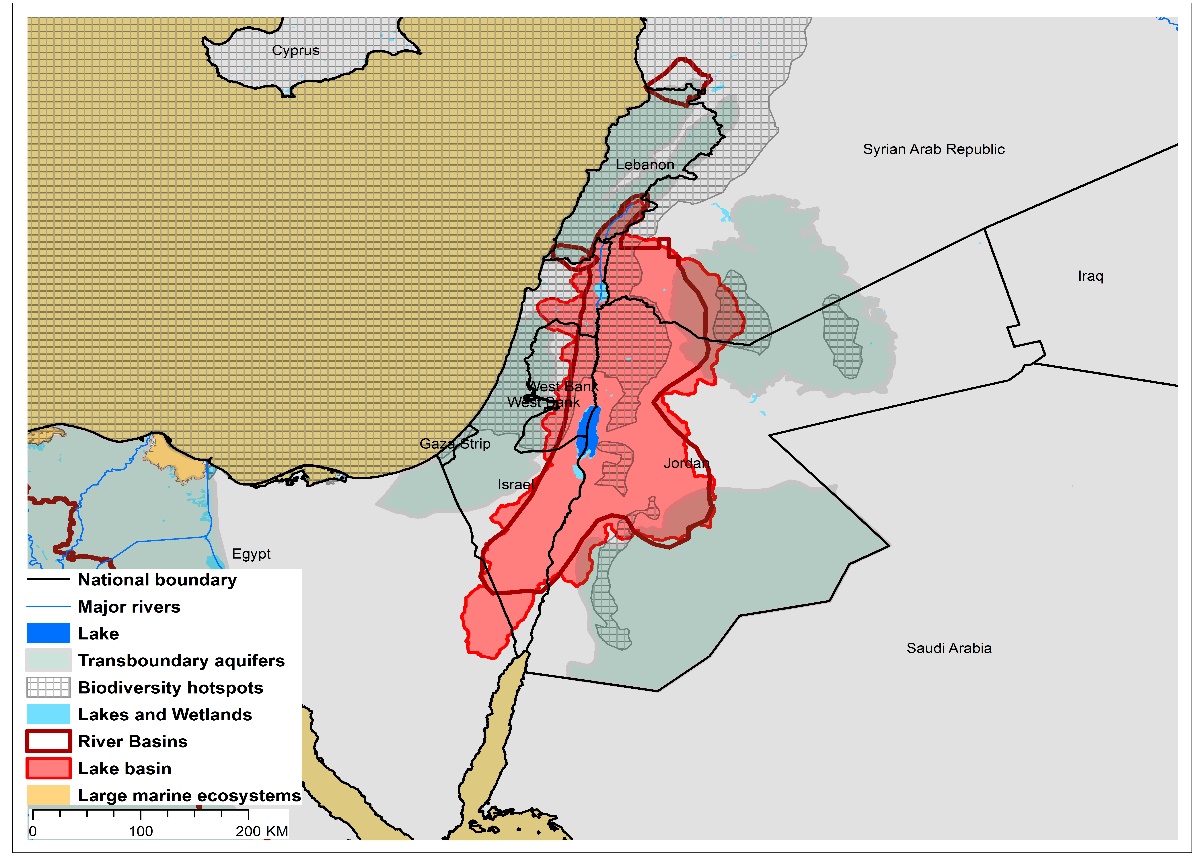 (a)Dead Sea basin and associated  transboundary water systems