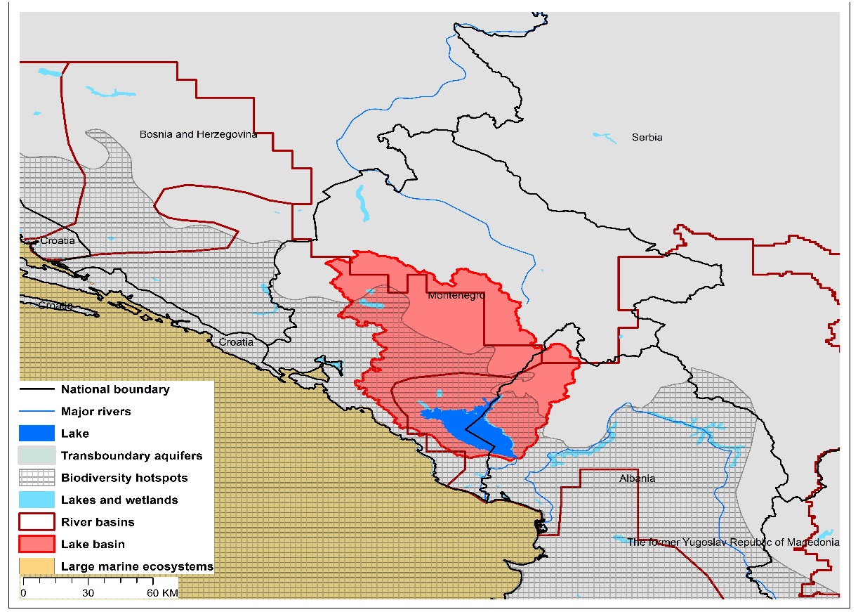 (a)Lake Scutari basin and associated  transboundary water systems